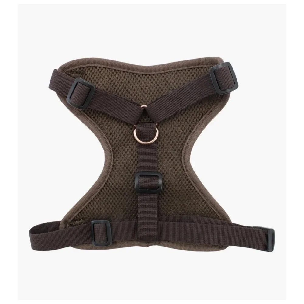 Nordstrom MINE Medium Large 25-65 LB Dog Harness Brown Cream Checkerboard NEW